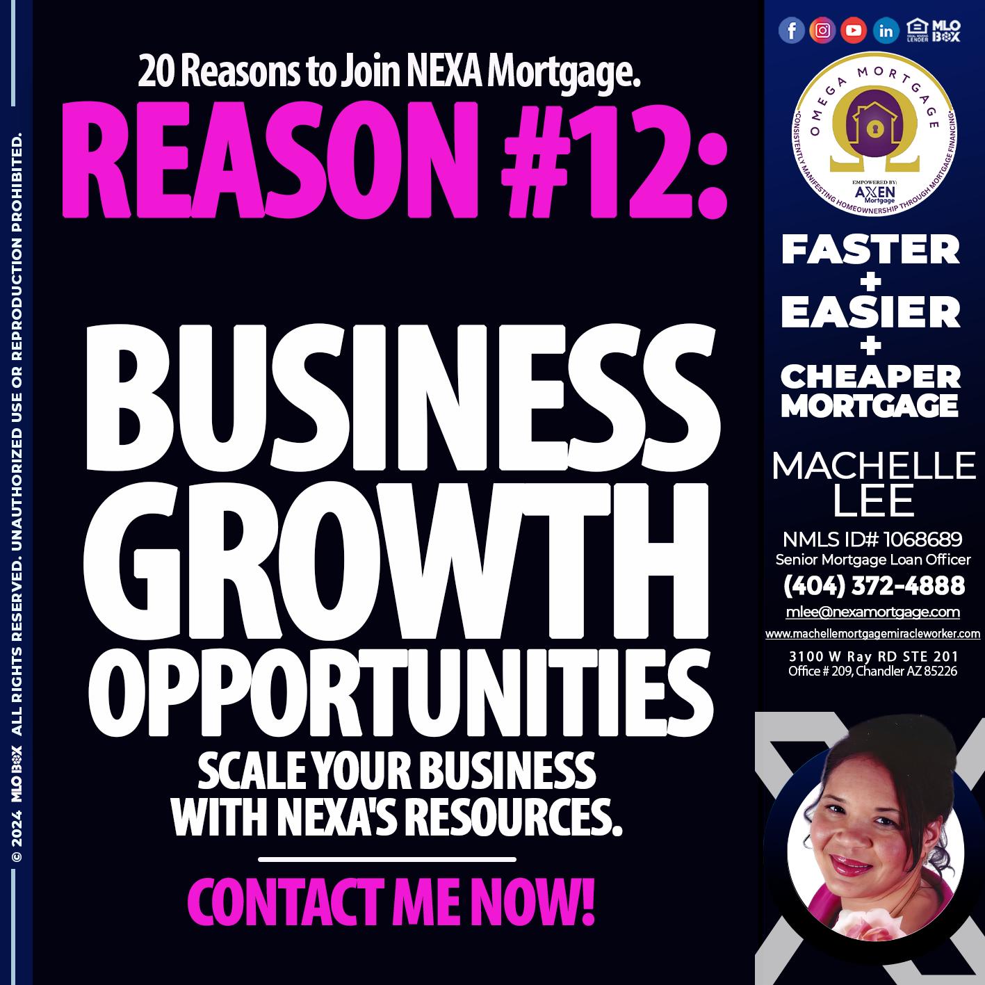 REASON 12 - Machelle Lee -Reverse and Residential Mortgage Loan Expert