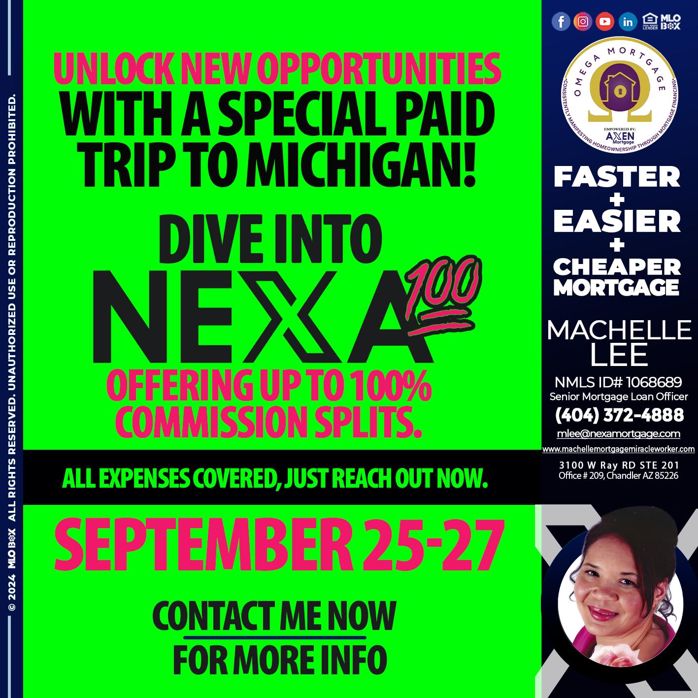 NEXA 100 - Machelle Lee -Reverse and Residential Mortgage Loan Expert