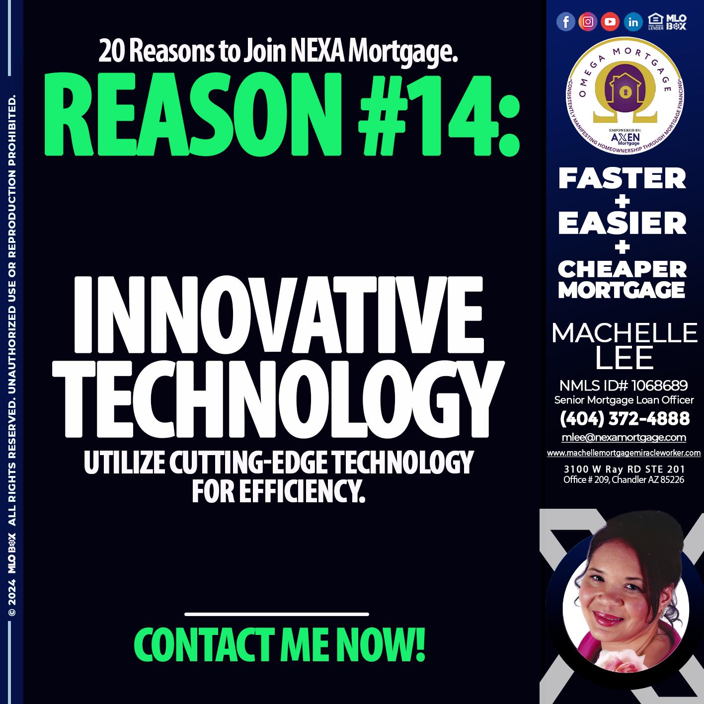 REASON 14 - Machelle Lee -Reverse and Residential Mortgage Loan Expert