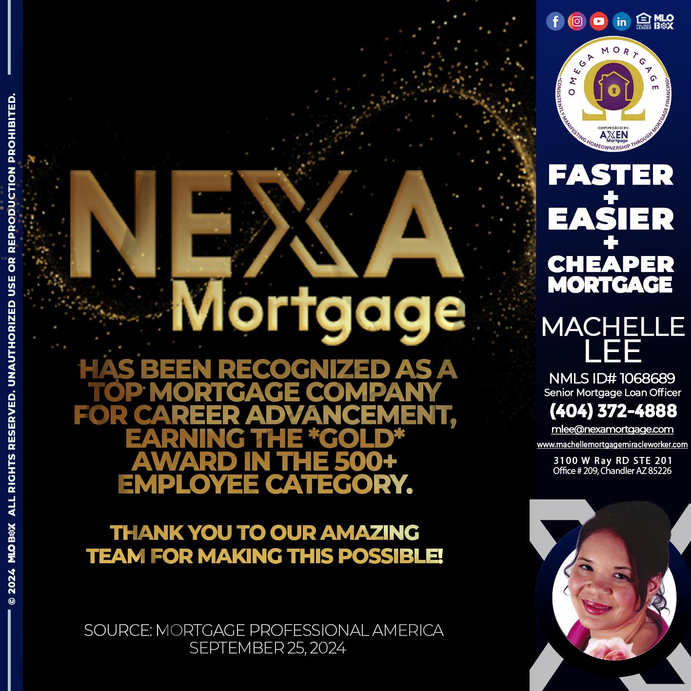 nexa 500 - Machelle Lee -Reverse and Residential Mortgage Loan Expert