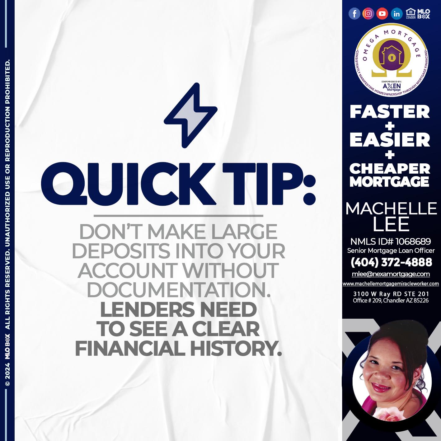 quick tip - Machelle Lee -Reverse and Residential Mortgage Loan Expert