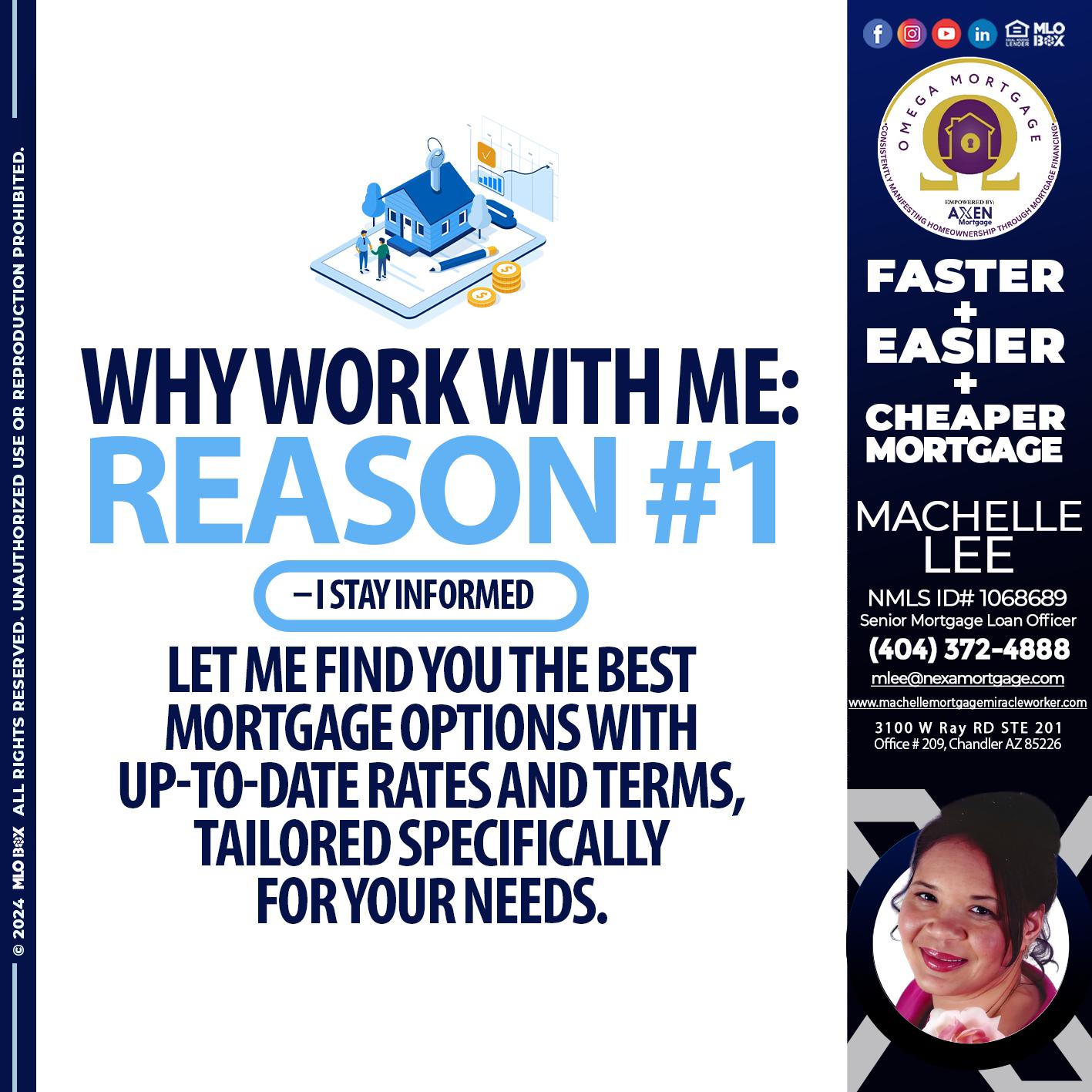 REASON 1 - Machelle Lee -Reverse and Residential Mortgage Loan Expert