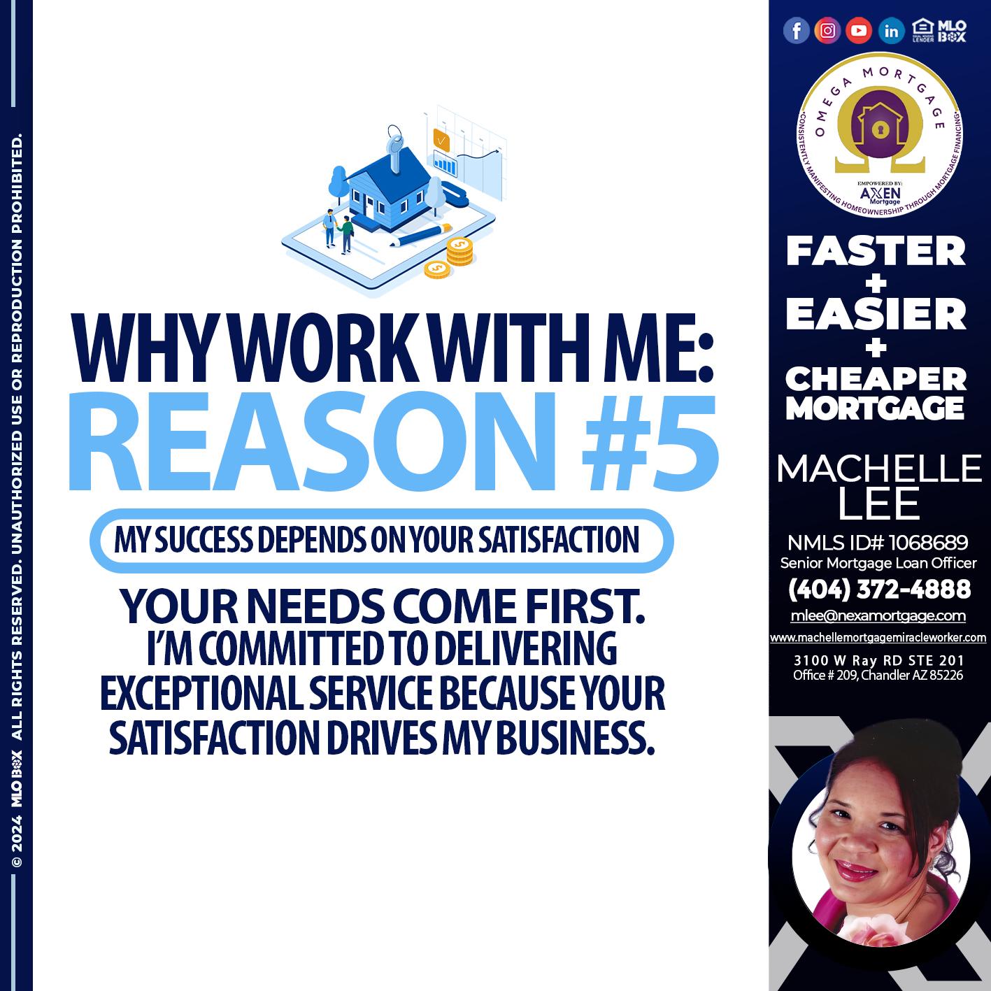 reason 5 - Machelle Lee -Reverse and Residential Mortgage Loan Expert