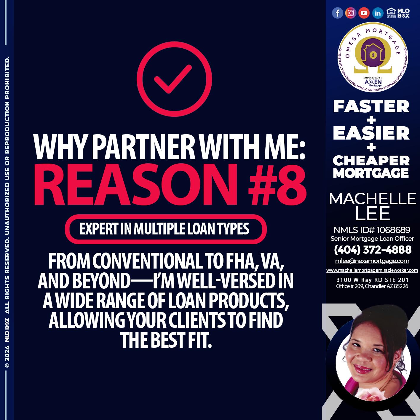 R8 - Machelle Lee -Reverse and Residential Mortgage Loan Expert