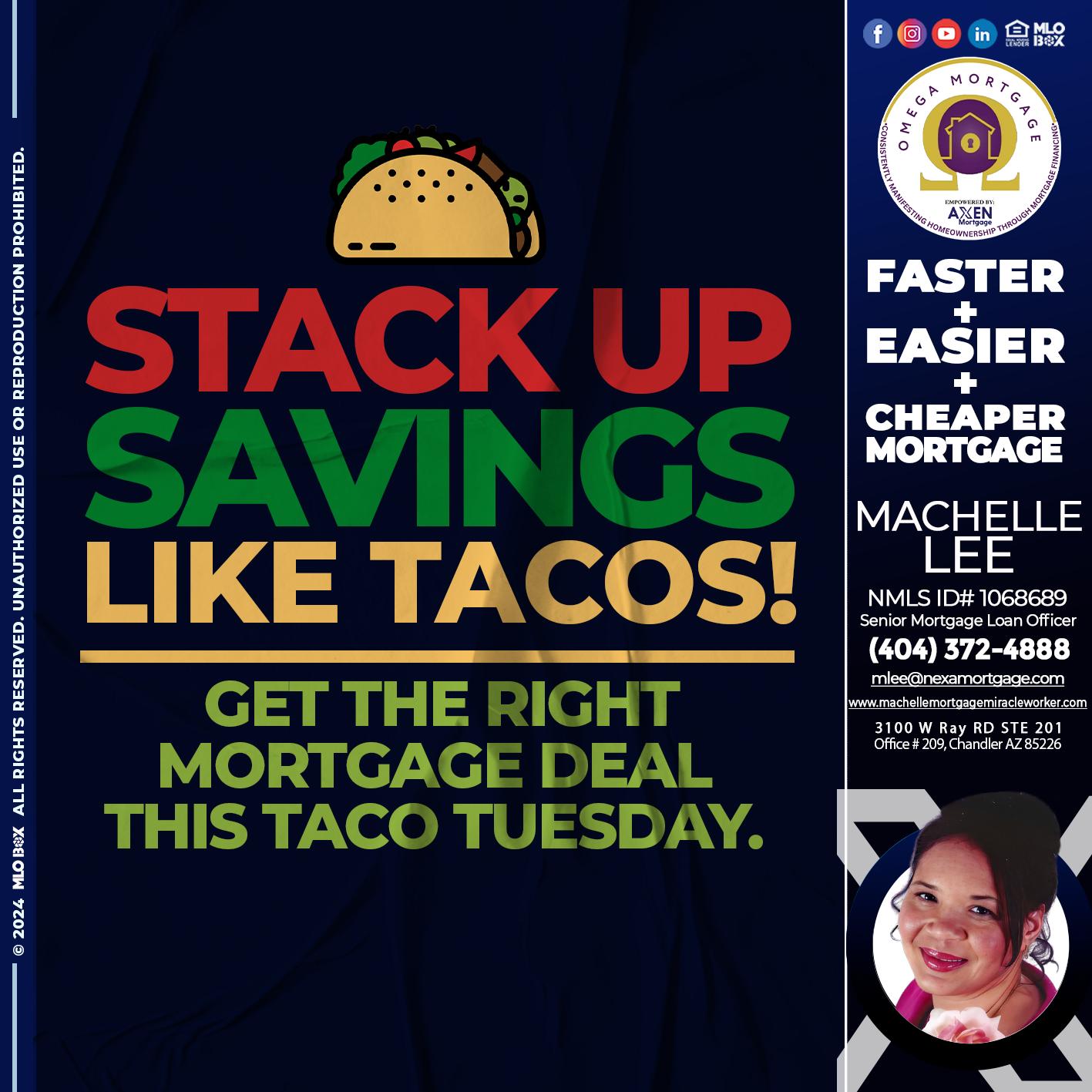 STACK UP SAVINGS - Machelle Lee -Reverse and Residential Mortgage Loan Expert