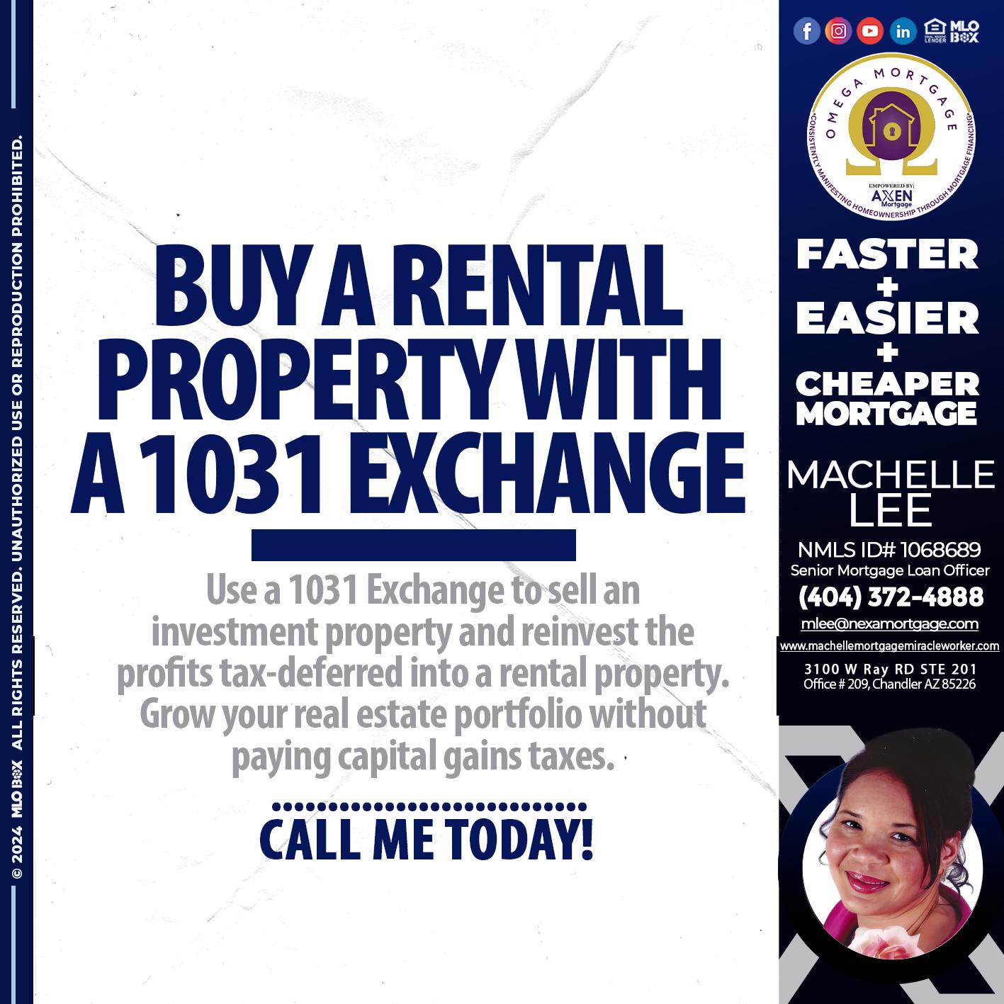 BUY A RENTAL PROPERTY - Machelle Lee -Reverse and Residential Mortgage Loan Expert