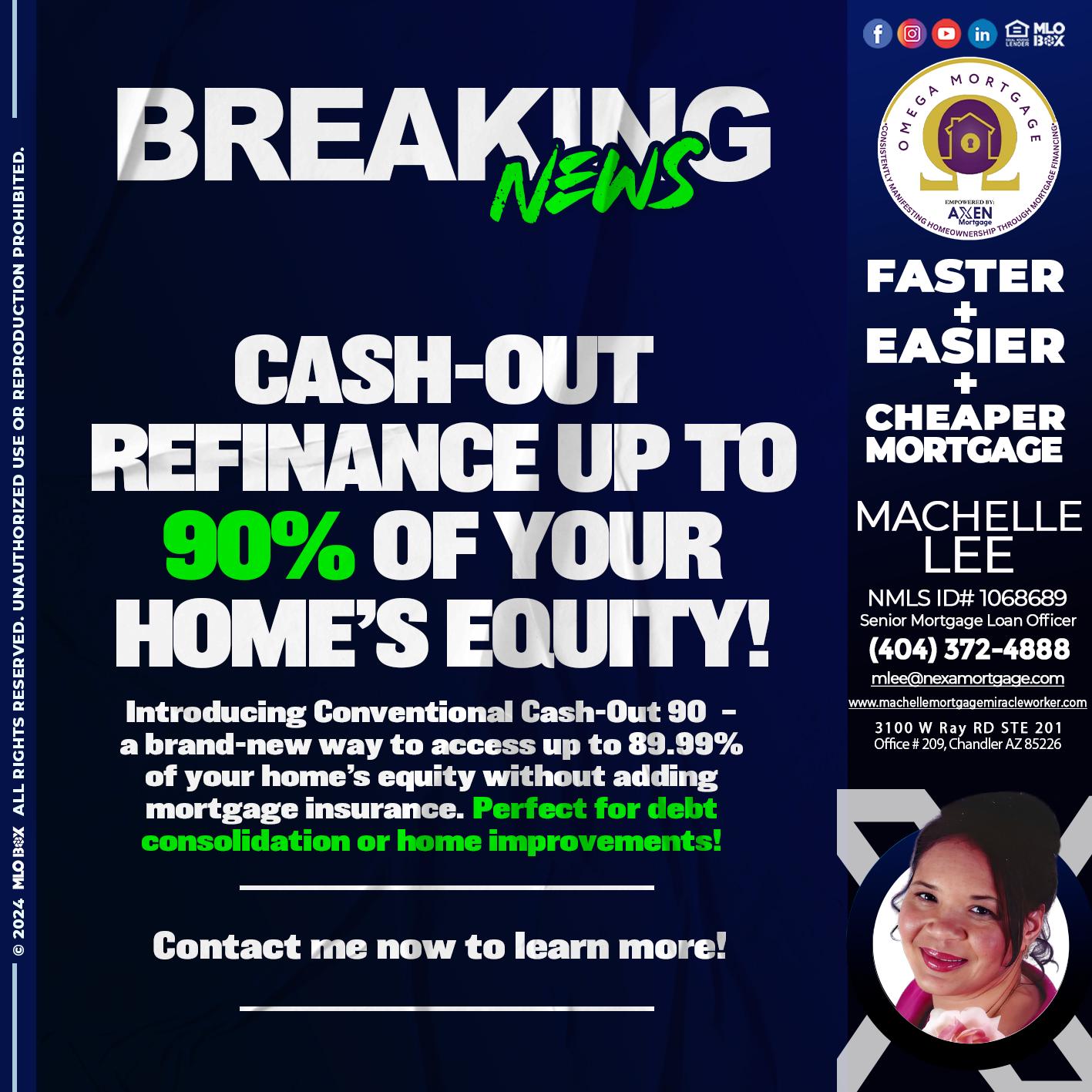 BREAKING NEWS - Machelle Lee -Reverse and Residential Mortgage Loan Expert