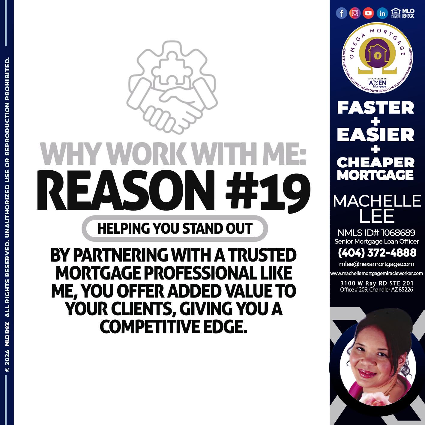 R19 - Machelle Lee -Reverse and Residential Mortgage Loan Expert