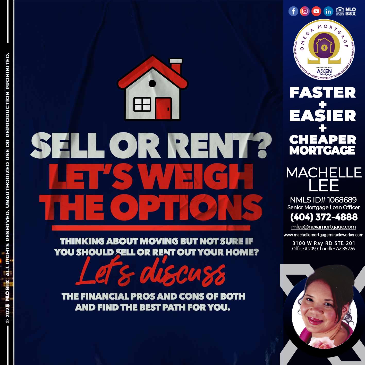 SELL OR RENT? - Machelle Lee -Reverse and Residential Mortgage Loan Expert