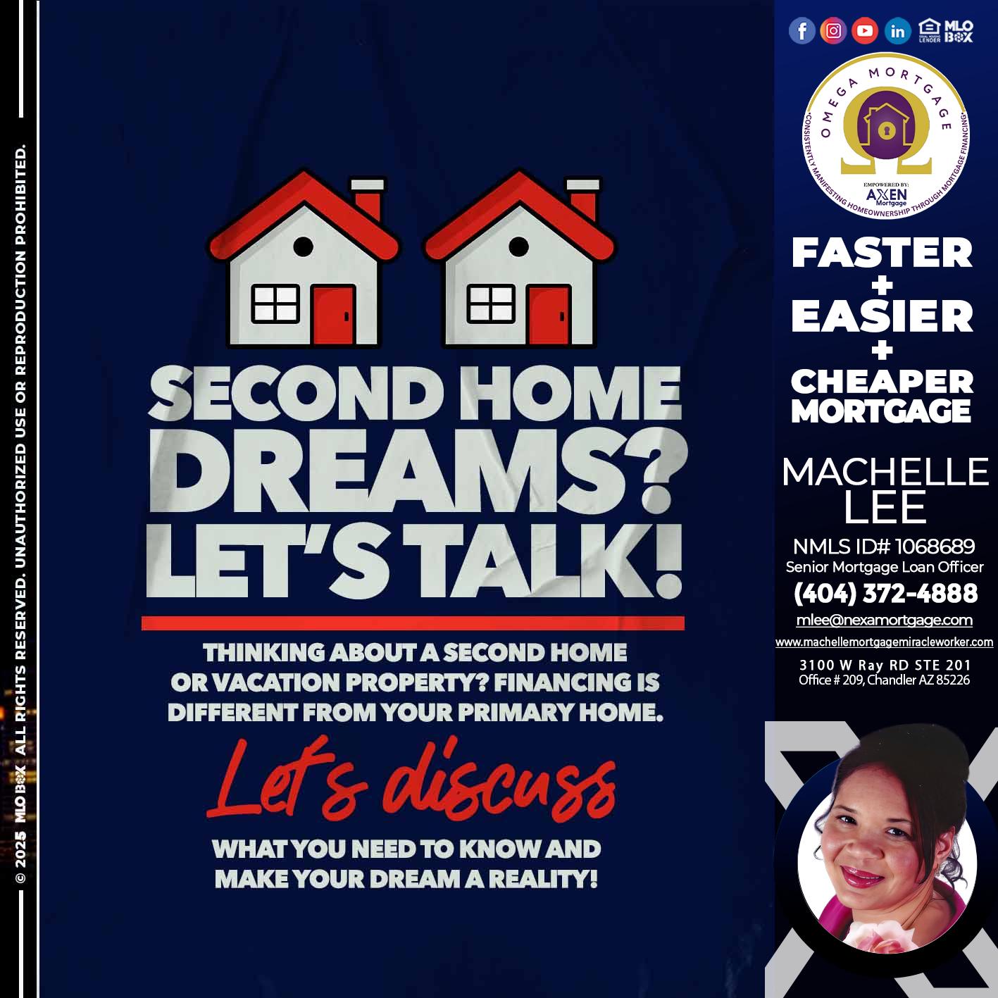 second home dreams? - Machelle Lee -Reverse and Residential Mortgage Loan Expert