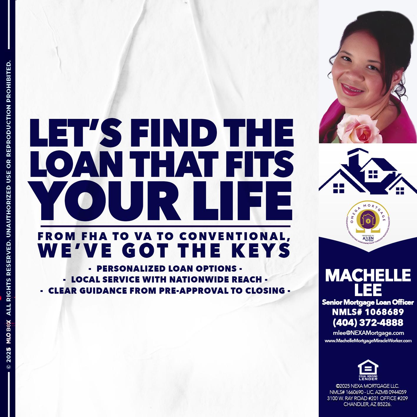 LETS FIND - Machelle Lee -Reverse and Residential Mortgage Loan Expert