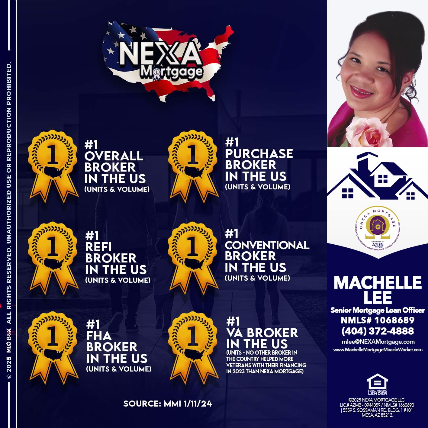 #1 - Machelle Lee -Reverse and Residential Mortgage Loan Expert