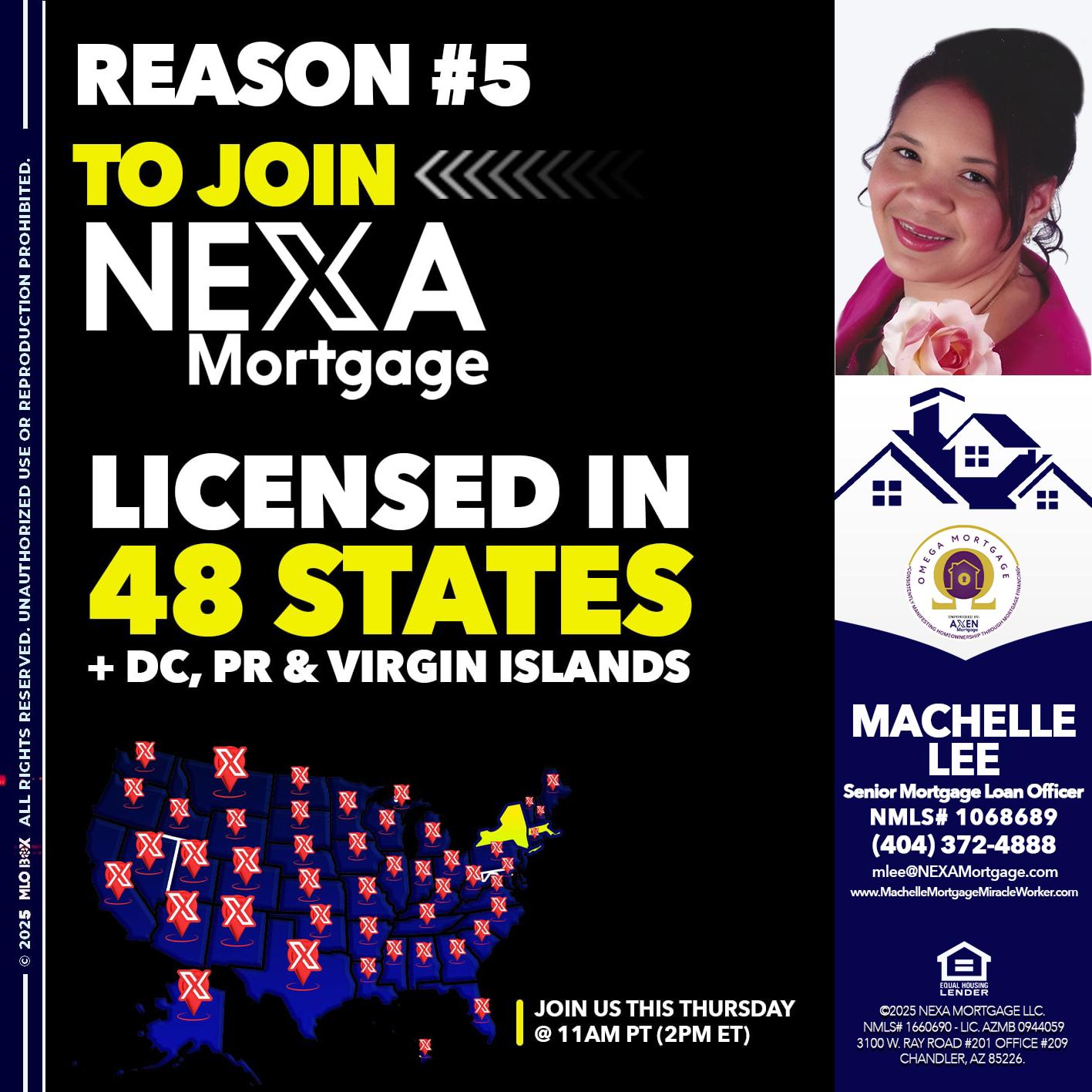 REASON 5 - Machelle Lee -Reverse and Residential Mortgage Loan Expert
