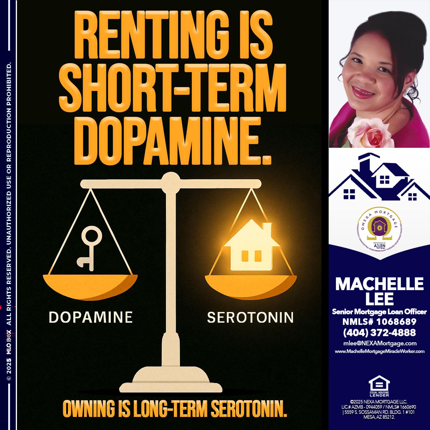 RENTING IS SHORT TERM - Machelle Lee -Reverse and Residential Mortgage Loan Expert