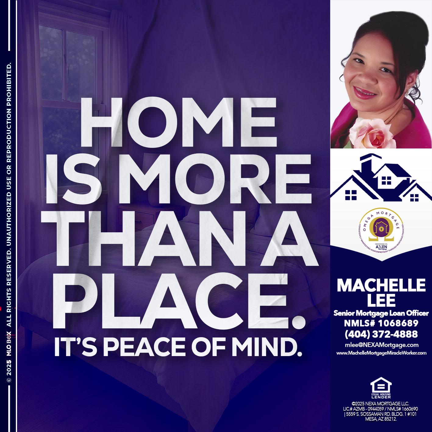 HOME IS MORE - Machelle Lee -Reverse and Residential Mortgage Loan Expert