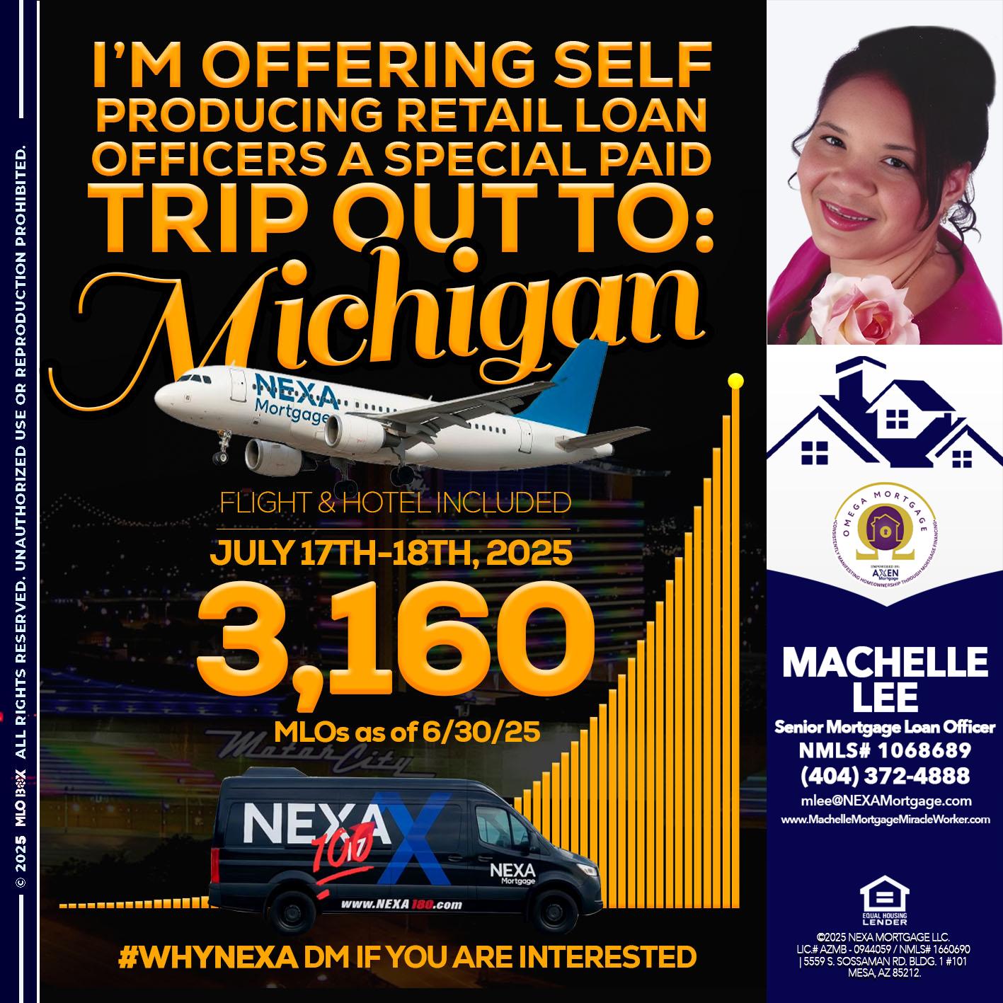 MICHIGAN TRIP - Machelle Lee -Reverse and Residential Mortgage Loan Expert